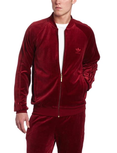 Adidas velour tracksuit men's